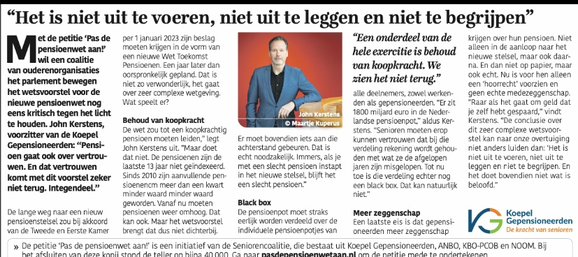 2220621 Pensioenaktie Telegraaf